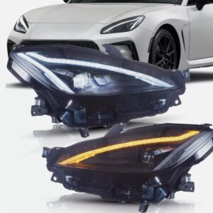 led drl projector headlights for 2022 23 toyota gr86 /subaru brz w/startup