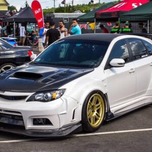 varis style carbon fiber bonnet hood for 07 13 subaru impreza wrx sti g3 grb gvb