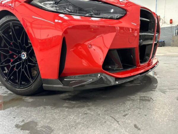 m performance style carbon fiber front bumper lip for 21 24 bmw g80 m3 g82 g83 m4