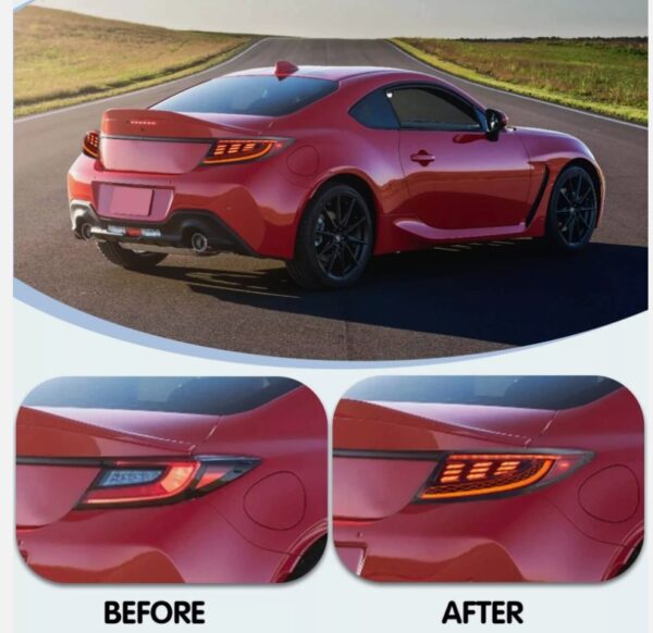 red led dynamic taillights for 22+ toyota gr86 subaru brz tail lights