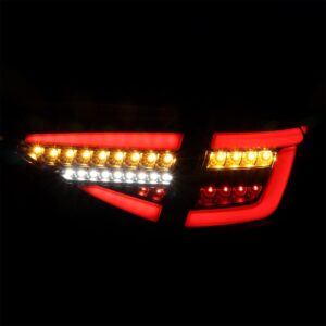 spec d jet black3d led tail light dynamic signal for 08 13 subaru impreza g3 wrx rs sti hatchback taillights