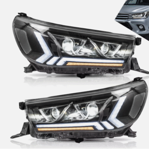 black led projector headlights dynamic indicators for 2015 2020 toyota hilux revo head lights