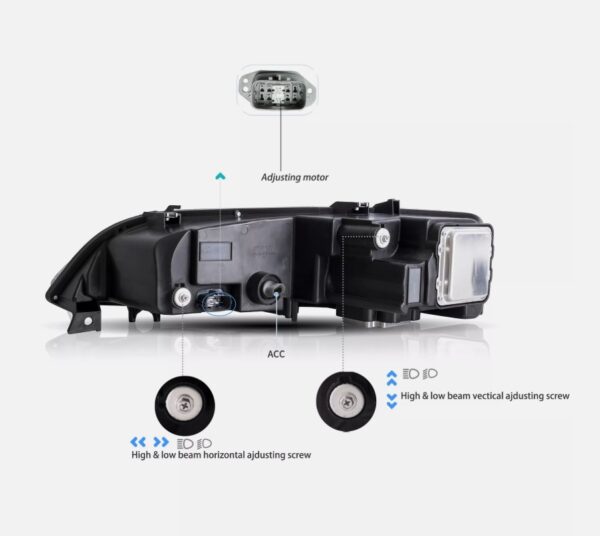full led projector headlights for 2003 2008 mazda 6 w/start up animation