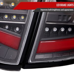 spec d jet black3d led tail light dynamic signal for 08 13 subaru impreza g3 wrx rs sti hatchback taillights