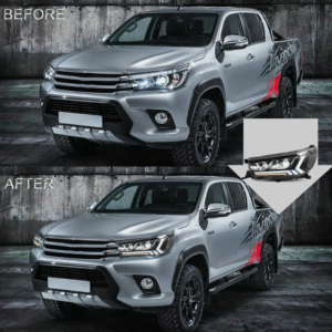black led projector headlights dynamic indicators for 2015 2020 toyota hilux revo head lights