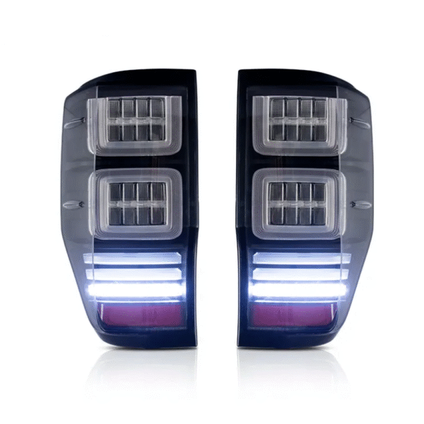 black 3d led tail lights dynamic blinker for 11 20 ford ranger mk1 mk2 wildtrak taillights