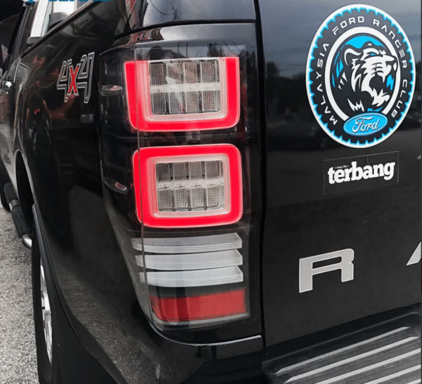 black 3d led tail lights dynamic blinker for 11 20 ford ranger mk1 mk2 wildtrak taillights