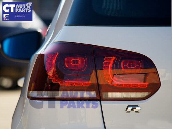 golf r style clear red full led taillights for 2009 2013 vw golf 6 vi mk6 tsi tdi gti