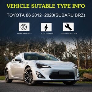 3d v2 triple led projector headlights w/animation for 12 20 subaru brz toyota 86