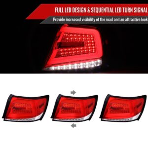 spec d clear red led taillights for 08 13 subaru impreza wrx sti g3 4d tail lights