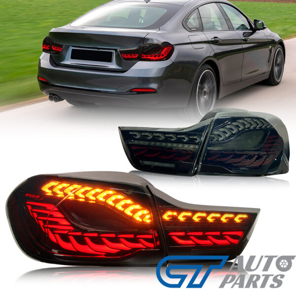 black 3d oled sequential tail lights for 2014 2020 bmw f32 f33 f82 f83 m4 4 series taillights