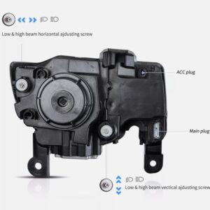 led drl projector headlights for 14 22 jeep grand cherokee w/blue drl animation