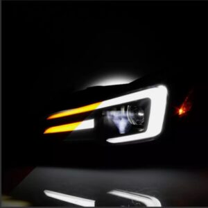 apex led drl dynamic blinker headlights for 18 21 subaru wrx sti v1 levorg