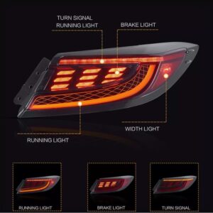 red led dynamic taillights for 22+ toyota gr86 subaru brz tail lights