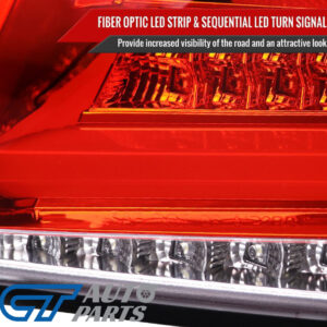 spec d clear red led taillights for 08 13 subaru impreza wrx sti g3 4d tail lights