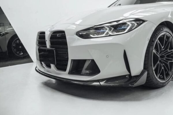 csl style carbon fiber front bumper lip for 21 24 bmw g80 m3 g82 g83 m4