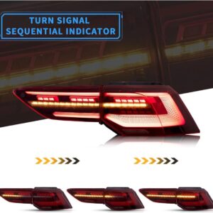 mk8 r style red led dynamic tail lights for 2021 2024 vw golf 8 viii taillights