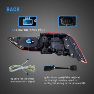 mk8 r style red led dynamic tail lights for 2021 2024 vw golf 8 viii taillights