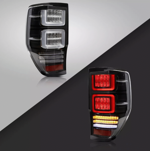 black 3d led tail lights dynamic blinker for 11 20 ford ranger mk1 mk2 wildtrak taillights