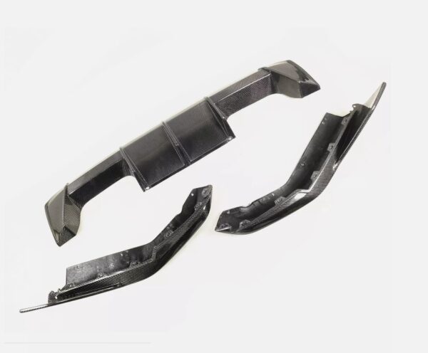 m performance style carbon diffuser rear splitter 3pcs for 2021 2024 bmw m3 m4 g80 g82