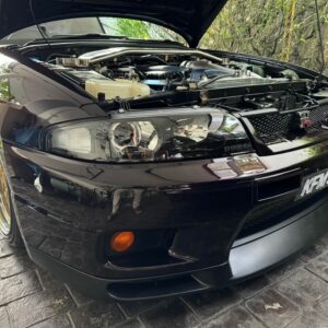 jdm black oe projector headlights for nissan skyline r33 gtr gts25 gts series 1&3 head lights