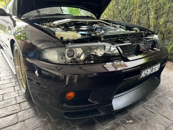 jdm black oe projector headlights for nissan skyline r33 gtr gts25 gts series 1&3 head lights
