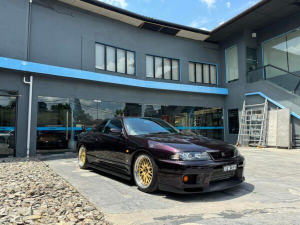 jdm black oe projector headlights for nissan skyline r33 gtr gts25 gts series 1&3 head lights