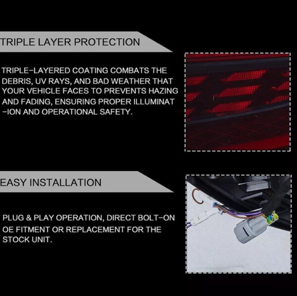 red led dynamic taillights for 22+ toyota gr86 subaru brz tail lights