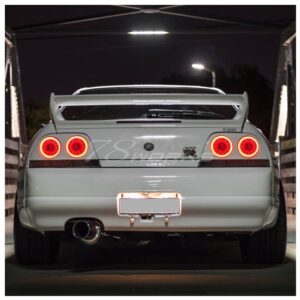 78 works fiber ring led taillights for 93 98 nissan skyline r33 gtr gts25t gtst tail lights