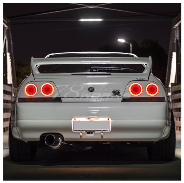 78 works fiber ring led taillights for 93 98 nissan skyline r33 gtr gts25t gtst tail lights
