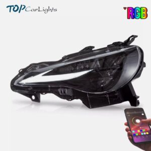 3d v2 triple led rgb projector headlights w/animation for 12 20 subaru brz toyota 86