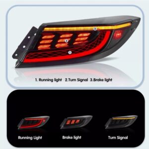 smoke led dynamic taillights for 22+ toyota gr86 subaru brz tail lights