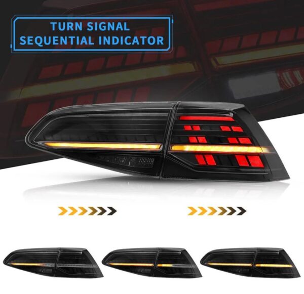 r style smoke full led dynamic tail lights for 2014 2018 vw golf 7 vii taillights