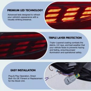 red led dynamic taillights for 22+ toyota gr86 subaru brz tail lights