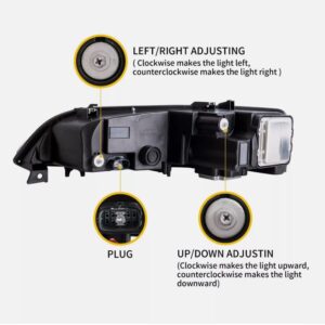 full led projector headlights for 2003 2008 mazda 6 w/start up animation