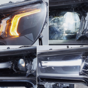 3d black full led projector headlights for 21 24 toyota hilux revo head lights
