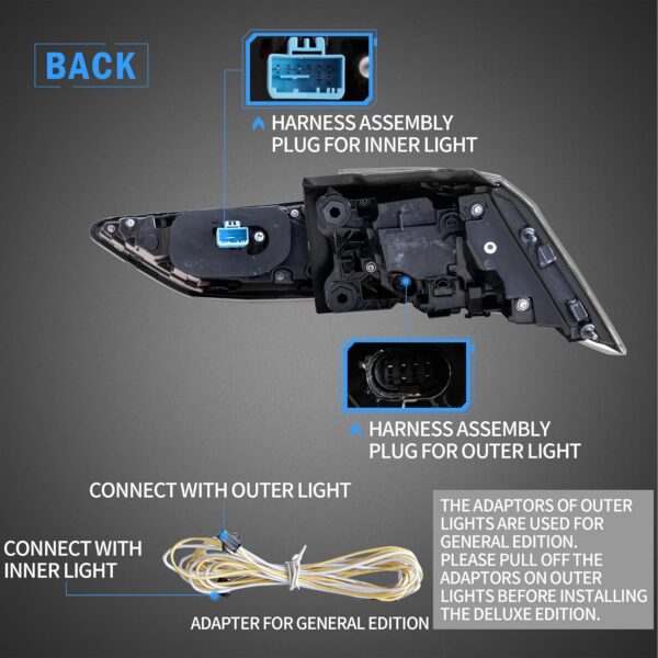 mk8 r style smoke led dynamic tail lights for 2021 2024 vw golf 8 viii taillights