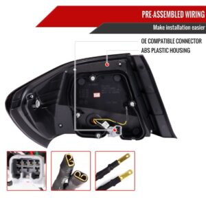 spec d jet black led taillights for 08 13 subaru impreza wrx sti g3 4d tail lights