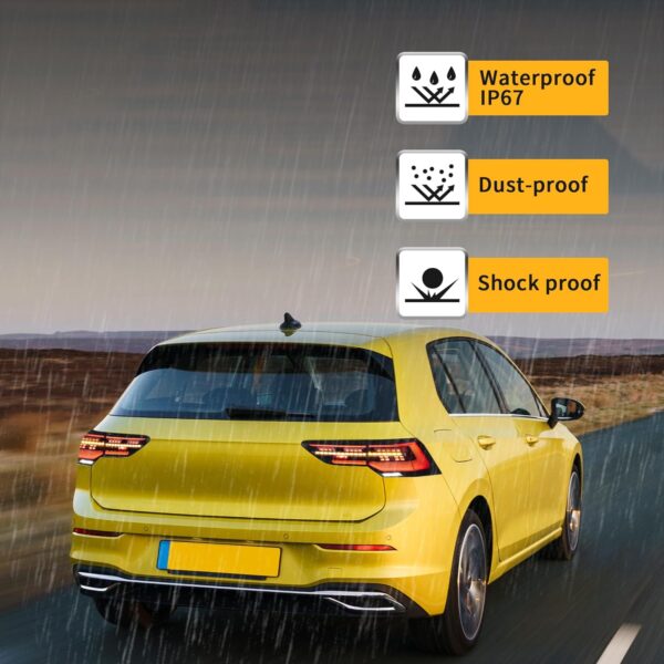 mk8 r style smoke led dynamic tail lights for 2021 2024 vw golf 8 viii taillights