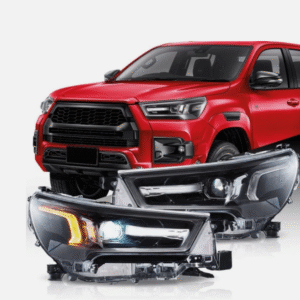 3d black full led projector headlights for 21 24 toyota hilux revo head lights