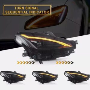 led drl projector headlights for 2022 23 toyota gr86 /subaru brz w/startup