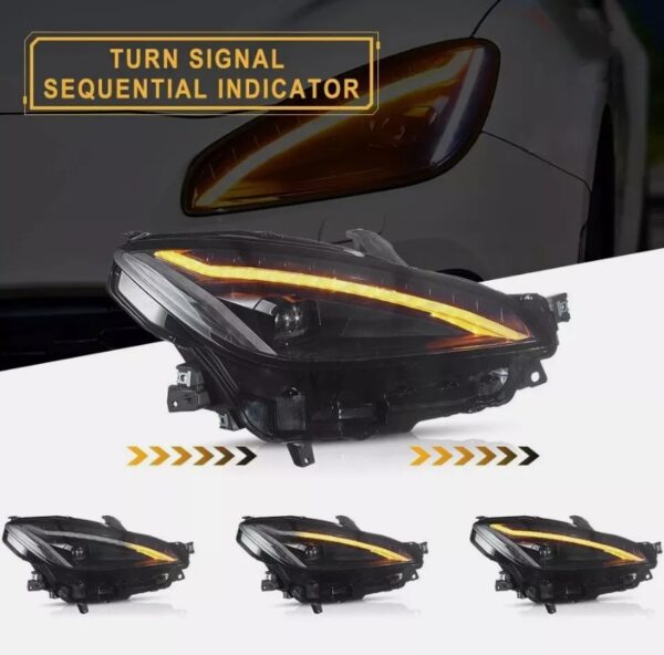 led drl projector headlights for 2022 23 toyota gr86 /subaru brz w/startup