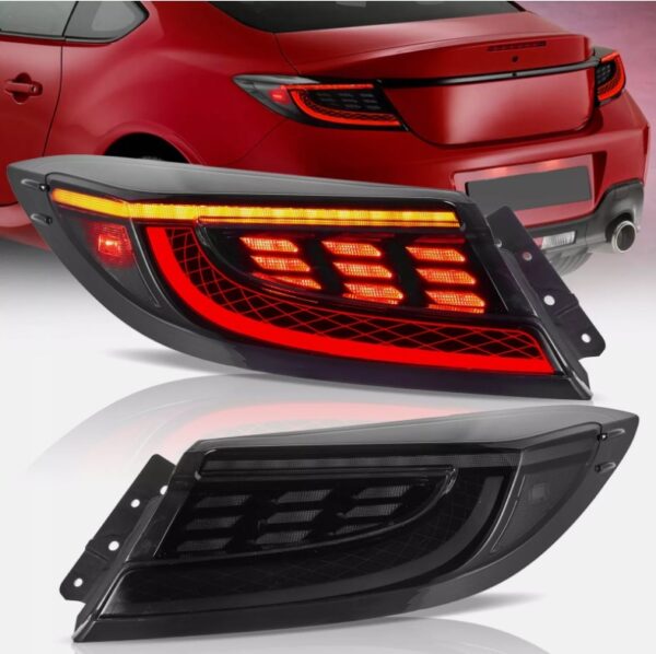 smoke led dynamic taillights for 22+ toyota gr86 subaru brz tail lights