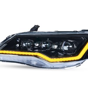 tri led projector led dynamic headlights for 06 12 honda civic fd2 head lights