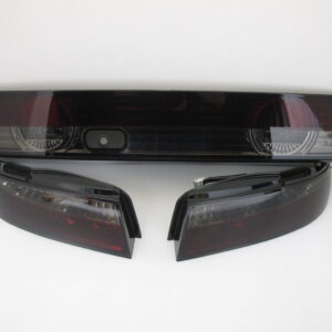 jdm smoke red taillights & garnish for 93 98 nissan silvia s14 200sx tail lights