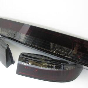 jdm smoke red taillights & garnish for 93 98 nissan silvia s14 200sx tail lights