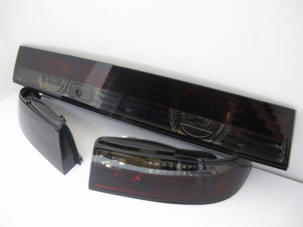 jdm smoke red taillights & garnish for 93 98 nissan silvia s14 200sx tail lights