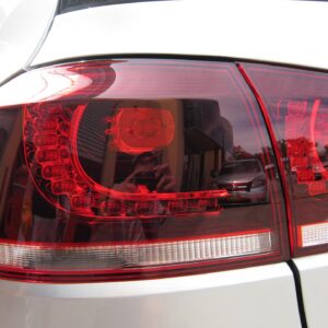 golf r style clear red full led taillights for 2009 2013 vw golf 6 vi mk6 tsi tdi gti