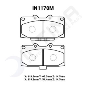 intima ss brake pad set – nissan silvia s14/s15/z32 300zx/skyline (front)