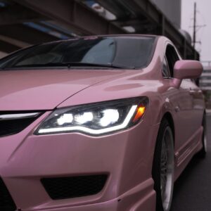 tri led projector led dynamic headlights for 06 12 honda civic fd2 head lights